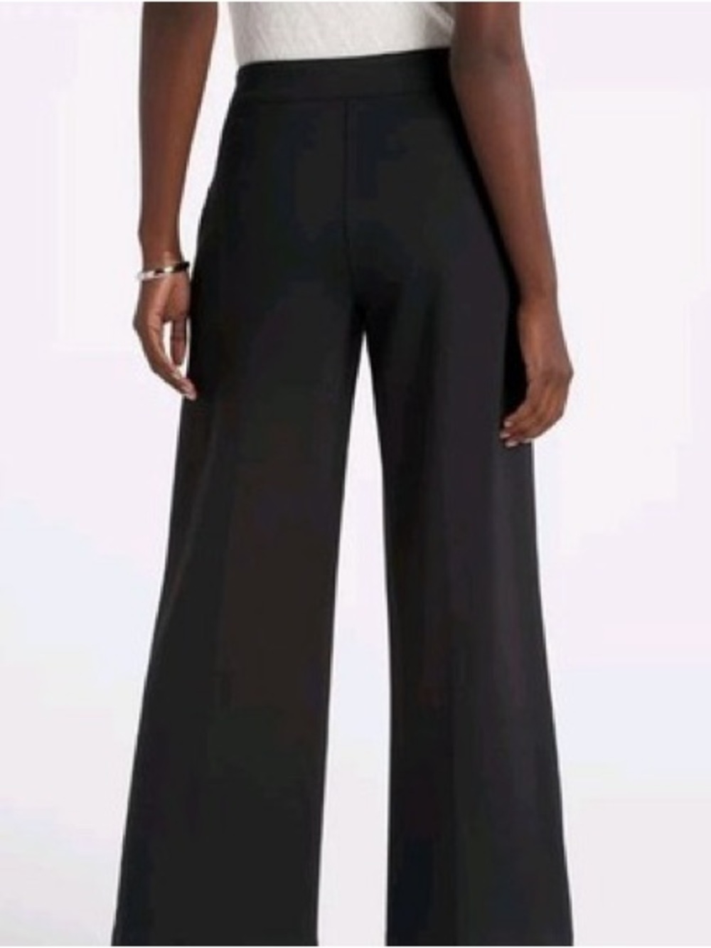 Tribal Black Wide-Leg High-Rise Trousers